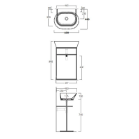 Консоль Simas Wave WASA02 для раковины WA02 схема 2