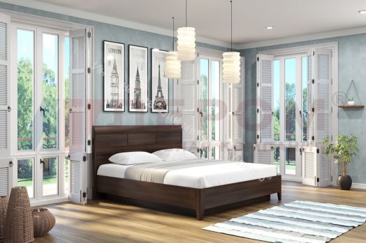 Кровать КР-1863 (1,6х2,0) с П/Мех и жестким изголовьем Мелисса