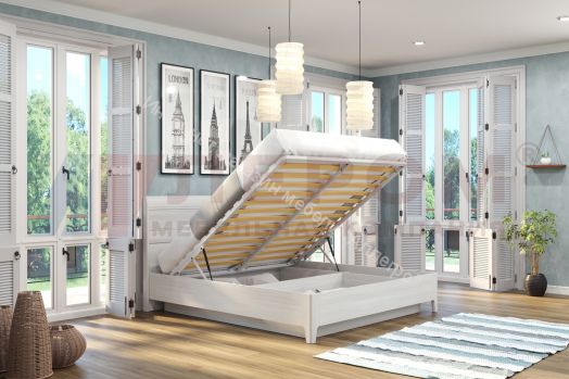 Кровать КР-1863 (1,6х2,0) с П/Мех и жестким изголовьем Мелисса