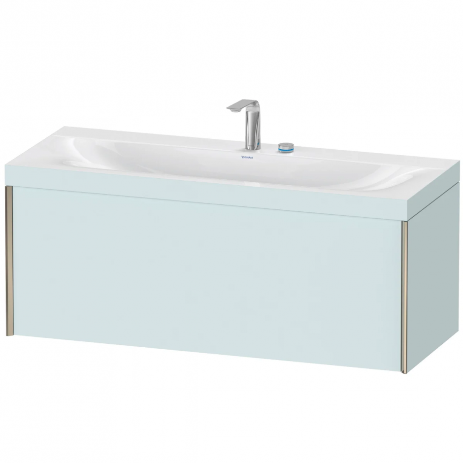 Широкая раковина с подвесной тумбой c-bonded 120 х 48 Duravit Xviu XV4612