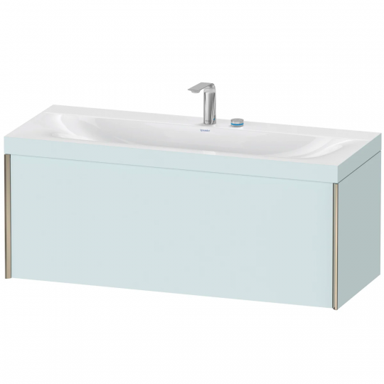 Фото Широкая раковина с подвесной тумбой c-bonded 120 х 48 Duravit Xviu XV4612