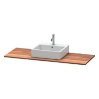 Cтолешница Duravit Xsquare XS061G из массива дерева с одним вырезом слева, справа или по центру схема 2