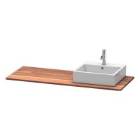 Cтолешница Duravit Xsquare XS061G из массива дерева с одним вырезом слева, справа или по центру схема 3