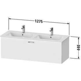 Широкая тумба подвесная Duravit Xbase 44x127x47,5  для двух раковин XB6034 ФОТО