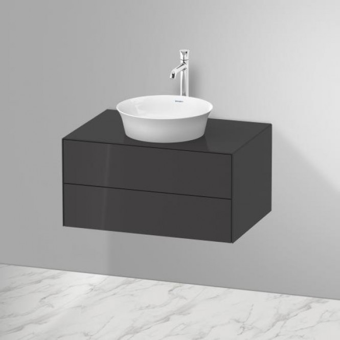 Подвесная тумба и консоль Duravit White Tulip WT498 с двумя ящиками