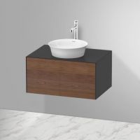 Подвесная тумба с консолью Duravit White Tulip WT497 с одним выдвижным отделением схема 1