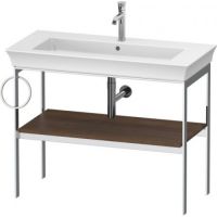 Напольная металлическая консоль Duravit White Tulip 76х98,4х45 с одним полотенцедержатем  WT 4544 L/R схема 1