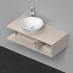 Компактная подвесная тумба Duravit D-Neo DE491 с открытым отделением на правой стороне