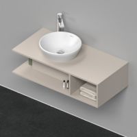 Компактная подвесная тумба Duravit D-Neo DE491 с открытым отделением на правой стороне схема 1