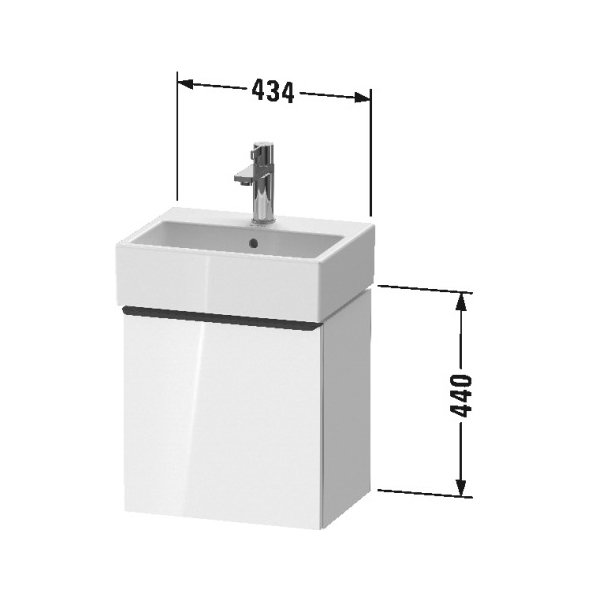 Тумба подвесная Duravit D-Neo 44x43,4x32,2 под раковину DE 4217 ФОТО