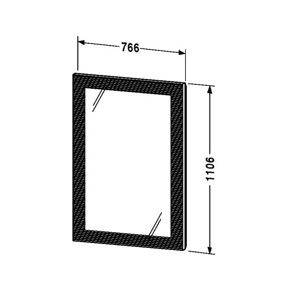 Прямоугольное зеркало с подсветкой Duravit Cape Cod CC 9641 схема 4