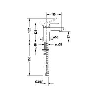 Однорычажный смеситель Duravit A1 для раковины схема 3