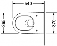 Подвесной унитаз Duravit Starck 2 253409 схема 2