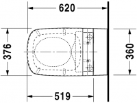 Унитаз с бидеткой Duravit DuraStyle SensoWash 254259 схема 2