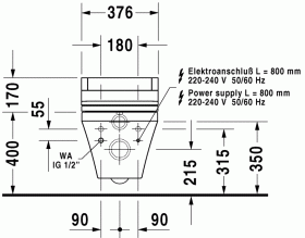 Унитаз с бидеткой Duravit DuraStyle SensoWash 254259 ФОТО