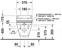 Унитаз с бидеткой Duravit DuraStyle SensoWash 254259 схема 4