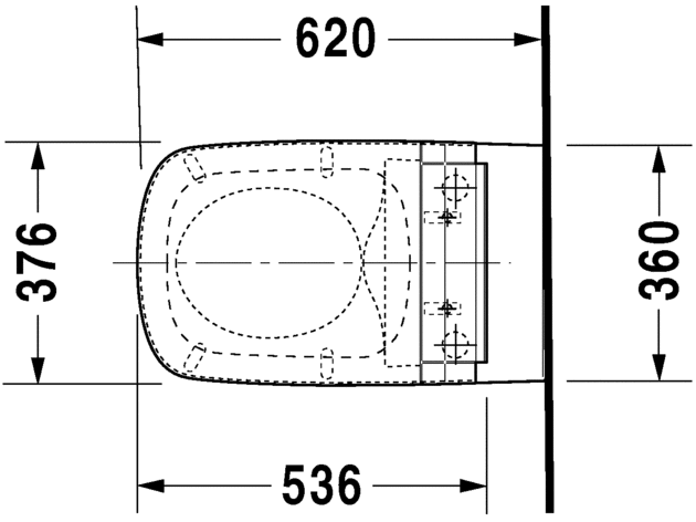 Унитаз с бидеткой Duravit DuraStyle SensoWash 254259 схема 5