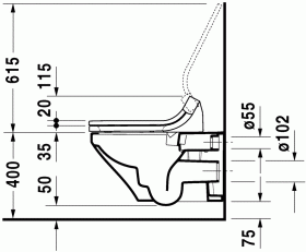 Унитаз с бидеткой Duravit DuraStyle SensoWash 254259 ФОТО