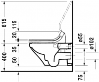 Унитаз с бидеткой Duravit DuraStyle SensoWash 254259 схема 6