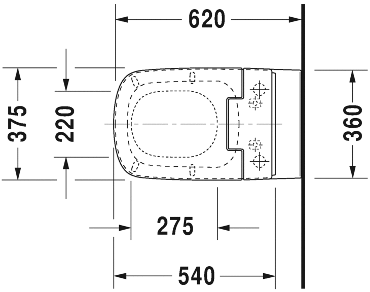 Унитаз с бидеткой Duravit DuraStyle SensoWash 254259 схема 8