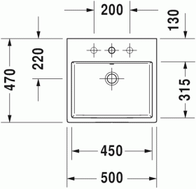 Раковина Duravit Vero Air накладная 50х47 235050 ФОТО