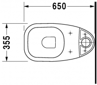 Унитаз компакт комбинированный Duravit D-Code 211101 схема 2