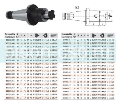 Оправка комбинированная для торцевых насадных фрез 7332-30-27-73 кон 30.D=48 Bison-Bial