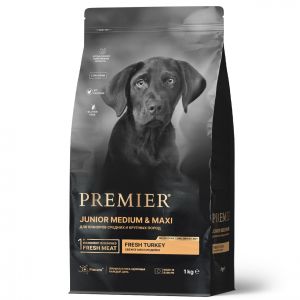 Premier Dog Turkey JUNIOR Medium&Maxi (Свежее мясо индейки для юниоров средних и крупных пород)