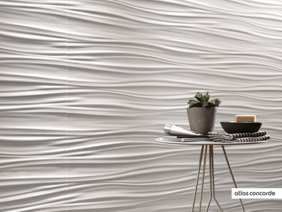 Настенная плитка Atlas Concorde 3D Wall Design 8SBW 3D Ribbon White Matt 40x80 ФОТО