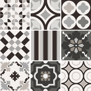 Декор Sant Agostino Patchwork Black White CSAPBW0120 1 20x20 ФОТО