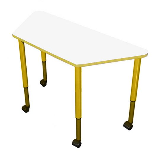 РК4КР-1021 Стол трапеция регулируемый мобильный ( ral 1021)