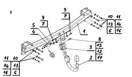 Фаркоп Volkswagen Touareg 2002-2010, 2010-2018, Porsche Cayenne 2002-2010, 2010-2017, Audi Q7, вкл. S-line 2006-2015 вертикальное быстросъемное крепление шара на ключе