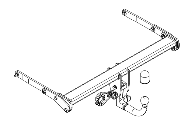 Фаркоп Audi Q5 2016-, Audi Q5 Sportback 2021-, в т.ч. S-Line вертикальное быстросъемное крепление шара на ключе