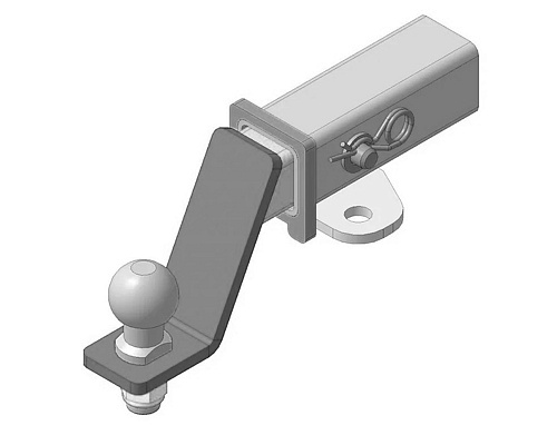 Фаркоп с хромированной накладкой Lexus GX 2012- съемное крепление шара под американский квадрат