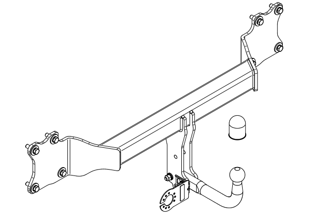 Фаркоп Audi Q8 2018- условно-съемное крепление шара