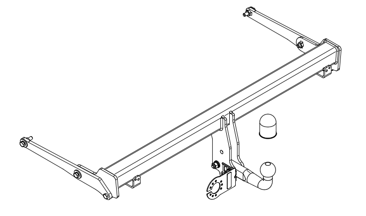 Фаркоп Audi Q3 2019-, Audi Q3 Sportback 2019- условно-съемное крепление шара
