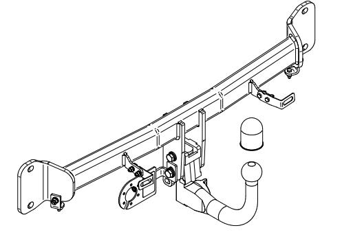 Фаркоп BMW 5-Series седан/универсал F10/F11, в т.ч. M-Sport 2010-2017 вертикальное быстросъемное крепление шара на ключе