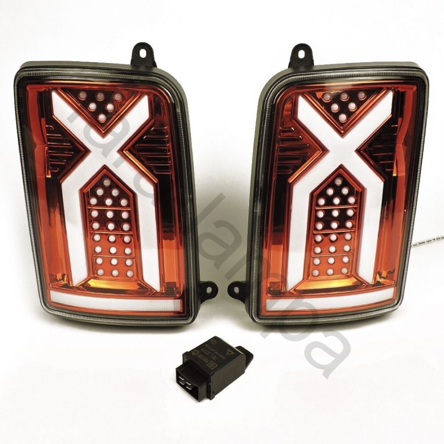 Светодиодные задние фонари на Ниву ИКС красные