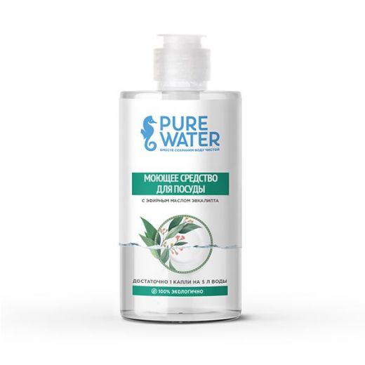 Pure Water - Средство для посуды с эфирным маслом Эвкалипта 500 мл