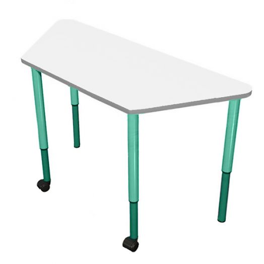 РК2КР-6019 Стол трапеция регулируемый мобильный ( ral 6019)