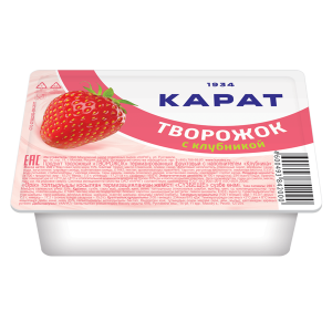 Продукт творожный КАРАТ 100г 9% Клубника