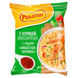 Вермишель РОЛЛТОН 65г Пикантная заправка с курицей