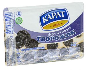 Продукт творожный КАРАТ 230г 9% Чернослив