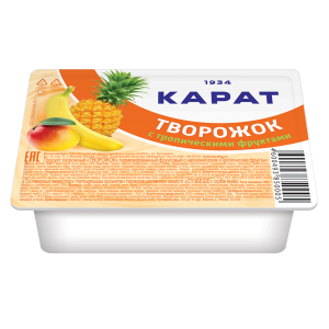 Продукт творожный КАРАТ 100г 9% Тропические фрукты