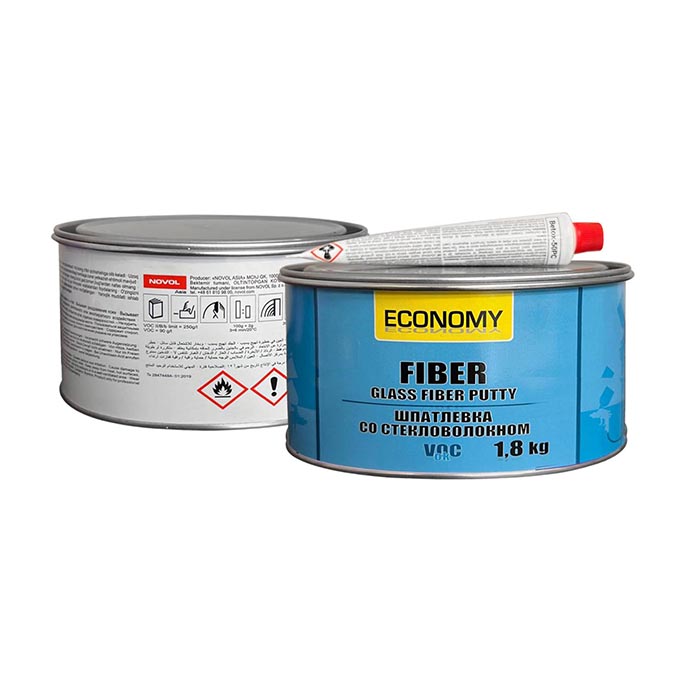Novol Asia FIBER Шпатлевка со стекловолокном, цвет зеленый, объем 1,8кг.