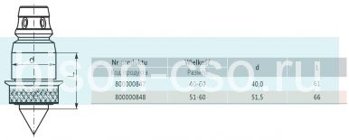 Быстросменная головка 5367-40-60 D=40 Bison Bial