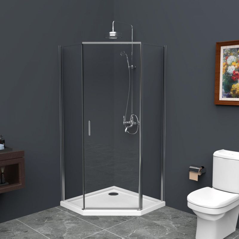 Душевой уголок BelBagno UNO-195-P-1-100-C-Cr