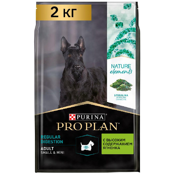 Сухой корм для собак мелких и карликовых пород Pro Plan Nature Elements с ягненком