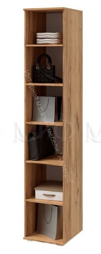 Пенал Виста Белый глянец холодный, Дуб крафт