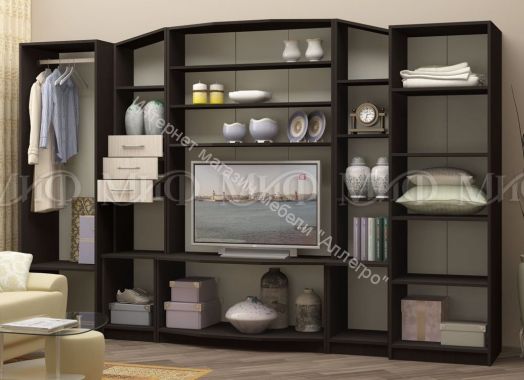 Гостиная Макарена 3.1 м Дуб беленый, венге